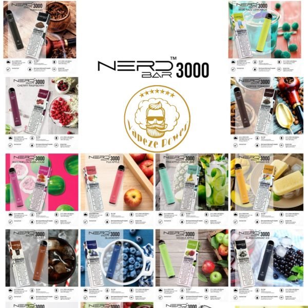 Nerd Bar 3000 puffs-Mix Flavour