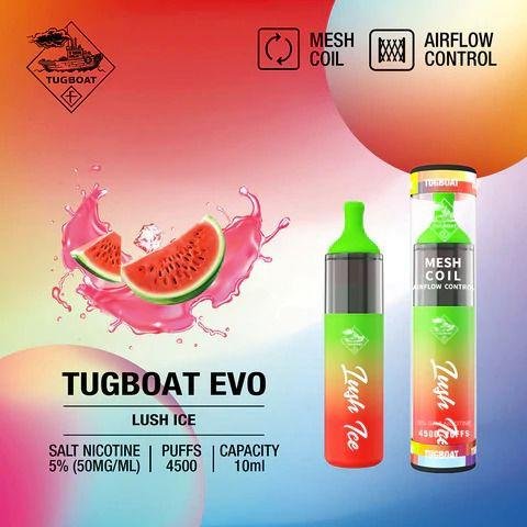 Tugboat EVO 4500 Puffs Disposable Vape Lush Ice Flavours