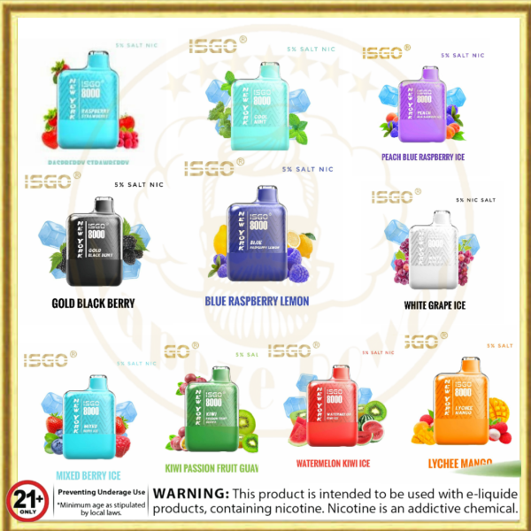 ISGO New York Disposable Vape 8000 Puffs In UAE