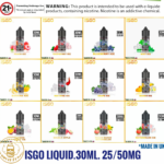 Isgo 30ml Saltnic E-Liquid 25mg / 50mg