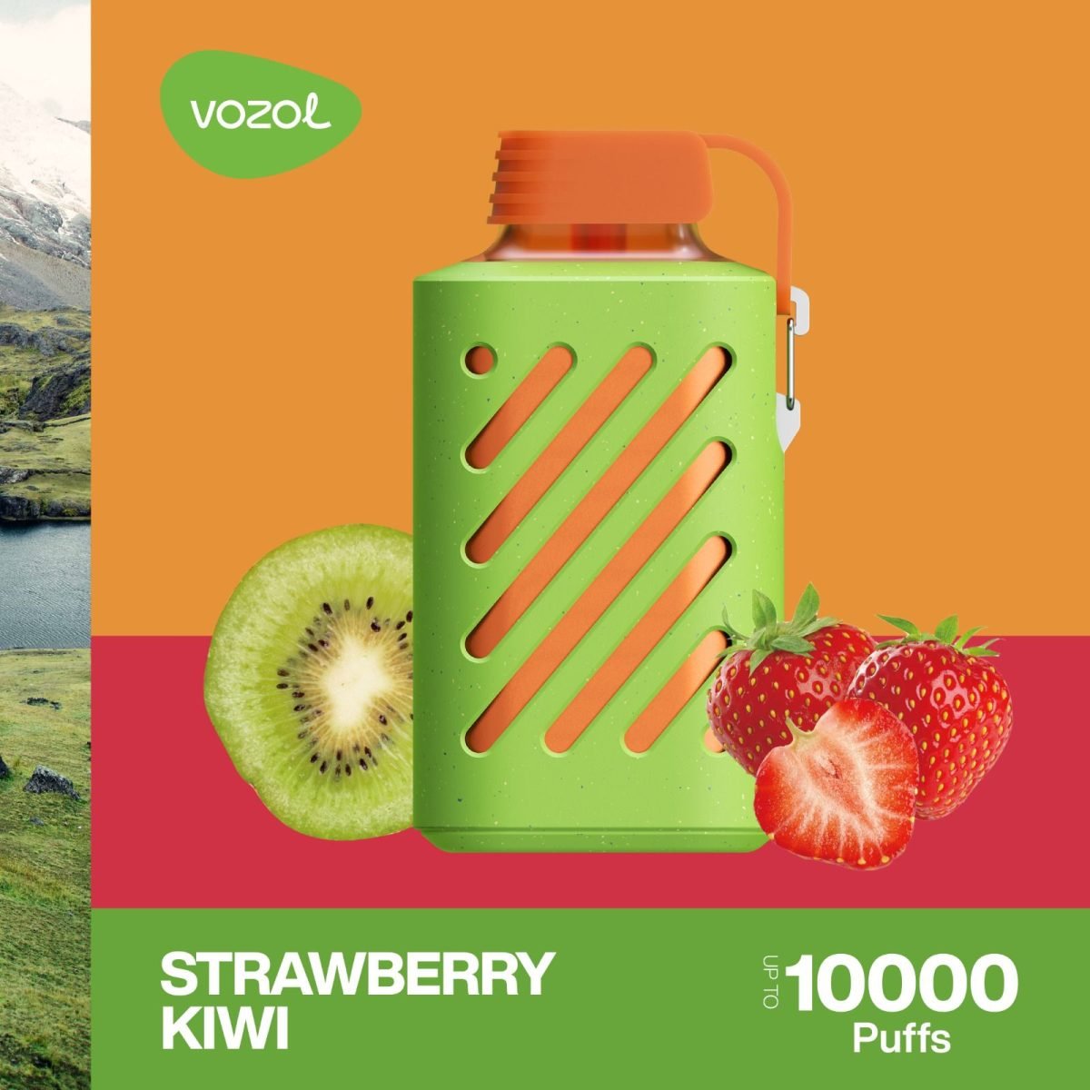 Vozol Gear 10000 Puffs Disposable Vape 50MG- Strawberry Kiwi