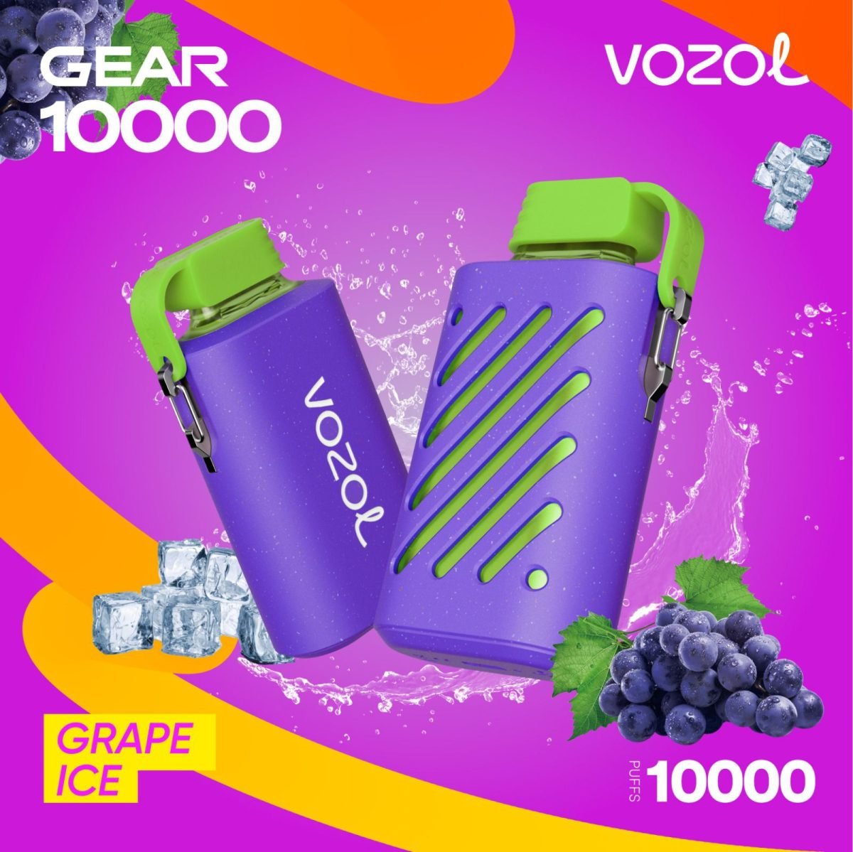 Vozol Gear 10000 Puffs Disposable Vape 50MG- Grape Ice