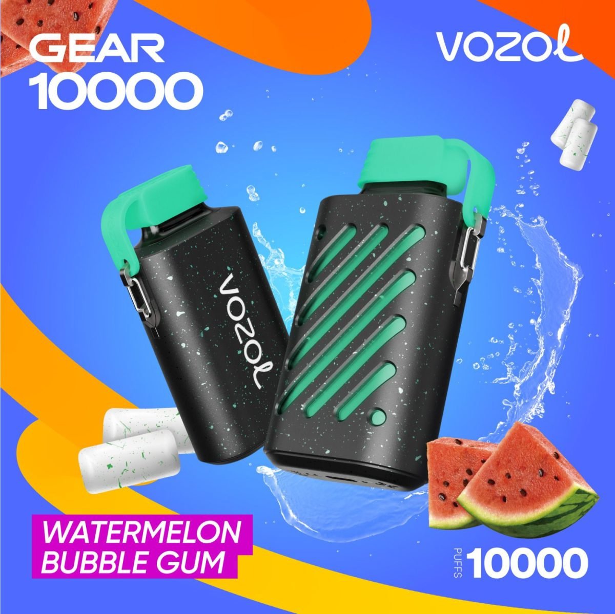 Vozol Gear 10000 Puffs Disposable Vape 50MG- Watermelon Bubblegum