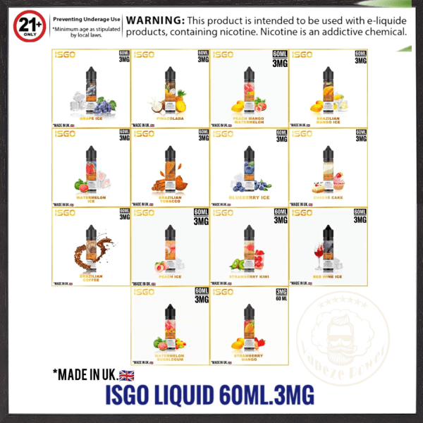 Isgo E-Liquid 60ml 3mg