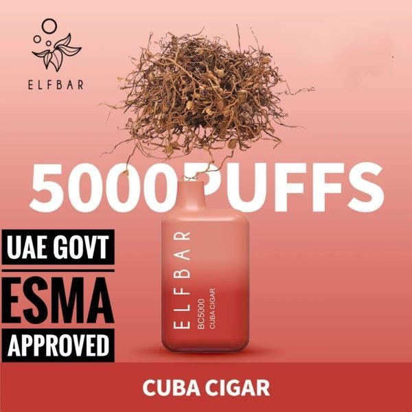 Elf Bar 5000 Puffs Disposable Vape 20mg- Cuba Ciger