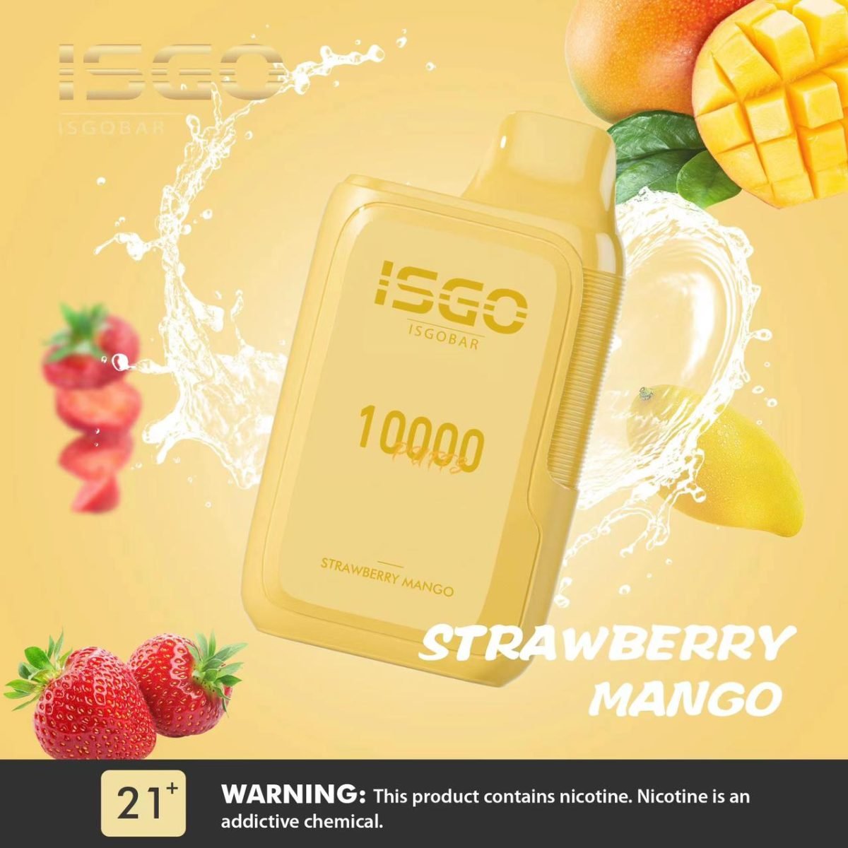 ISGO Bar 10000 Puffs Disposable Vape 50mg- Strawberry Mango