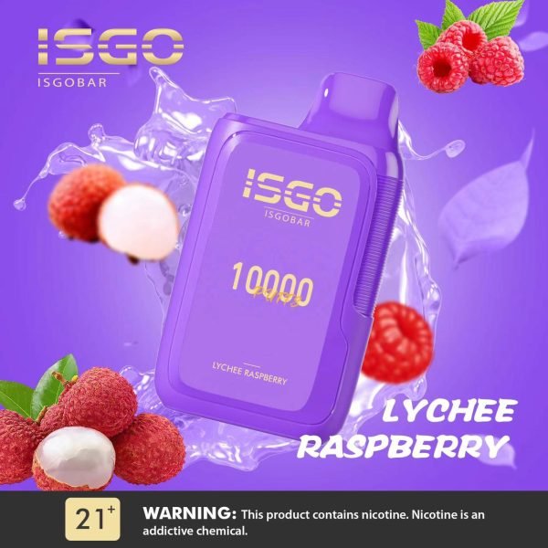 ISGO Bar 10000 Puffs Disposable Vape 50mg-Lychee Raspberry