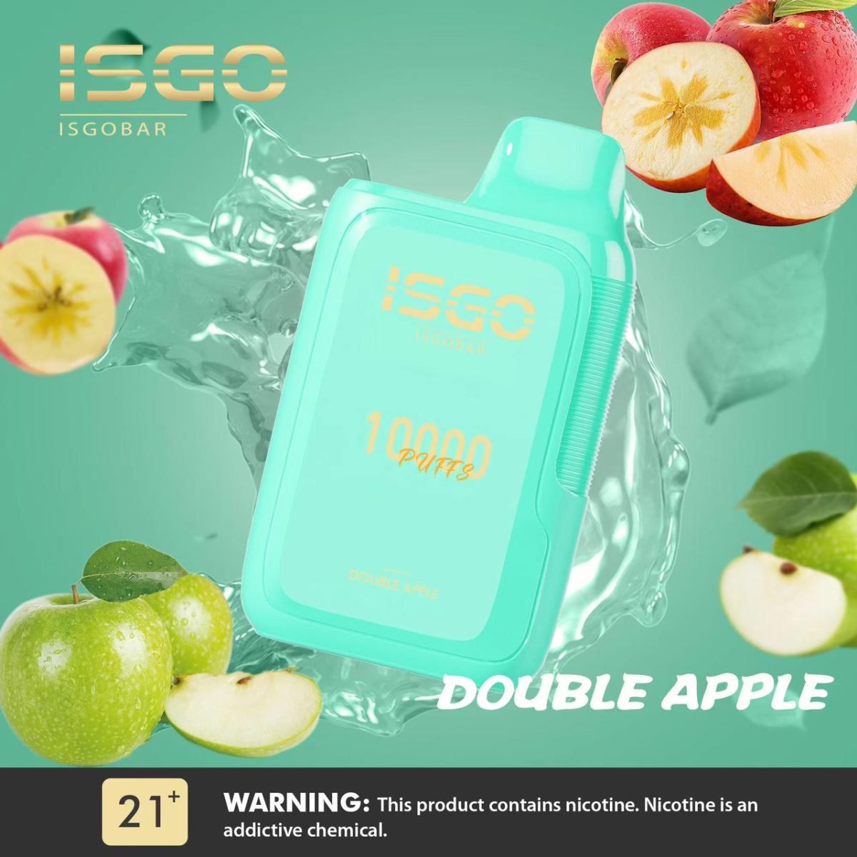 ISGO Bar 10000 Puffs Disposable Vape 50mg- Double Apple