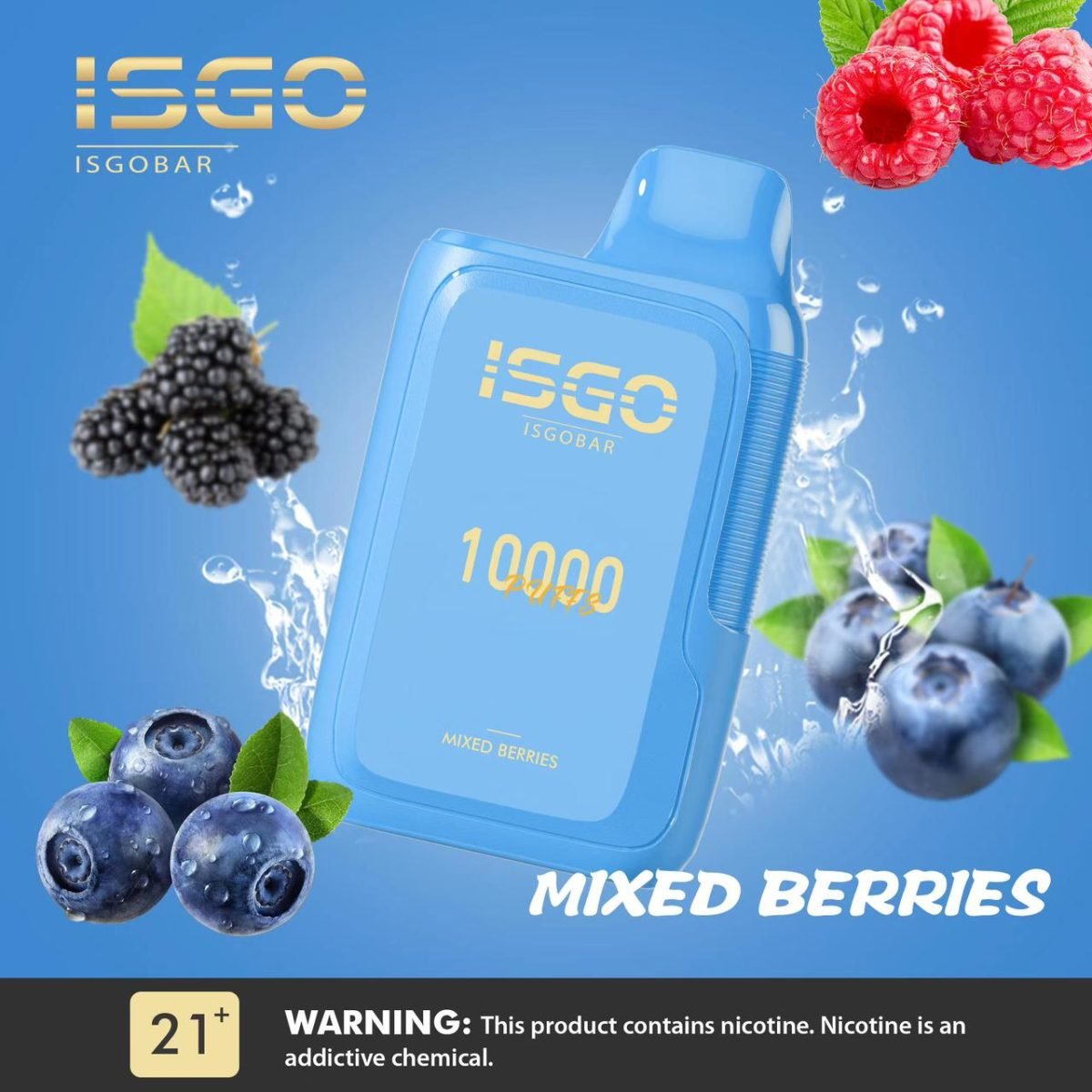 ISGO Bar 10000 Puffs Disposable Vape 50mg- Mixed Berries