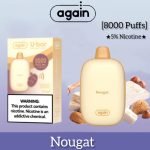 Again U Bar 8000 Puffs Disposable Vape- Nougat