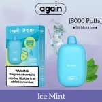 Again U Bar 8000 Puffs Disposable Vape- Ice Mint