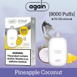 Again U Bar 8000 Puffs Disposable Vape- Pineapple Coconut