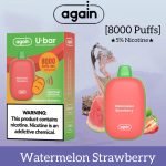 Again U Bar 8000 Puffs Disposable Vape- Watermelon Strawberry