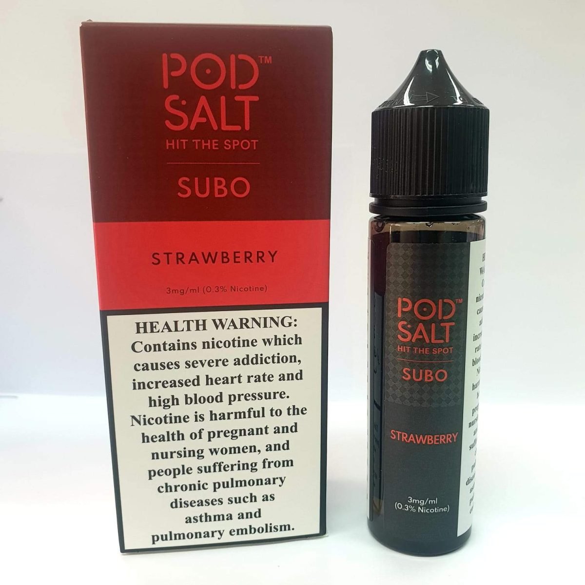 Podsalt Core E-Liquids 50ml 3mg Nicotine All Flavors- Strawberry