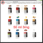 Podsalt Core E-Liquids 50ml 3mg All Flavors