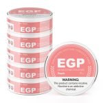 EGP Nicotine Pouches 9mg Nicotine- Peach