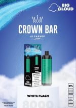 Al Fakher Crown Bar 8000 Puffs 5mg DTL (BIG CLOUD)- White Flash