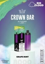 Al Fakher Crown Bar 8000 Puffs 5mg DTL (BIG CLOUD)- Grape Mint