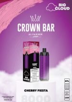 Al Fakher Crown Bar 8000 Puffs 5mg DTL (BIG CLOUD)- Cherry Fiesta