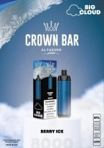 Al Fakher Crown Bar 8000 Puffs 5mg DTL (BIG CLOUD)- Berry Ice