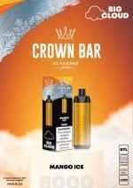 Al Fakher Crown Bar 8000 Puffs 5mg DTL (BIG CLOUD)- Mango Ice