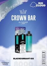 Al Fakher Crown Bar 8000 Puffs 5mg DTL (BIG CLOUD)- Blackcurrant Ice