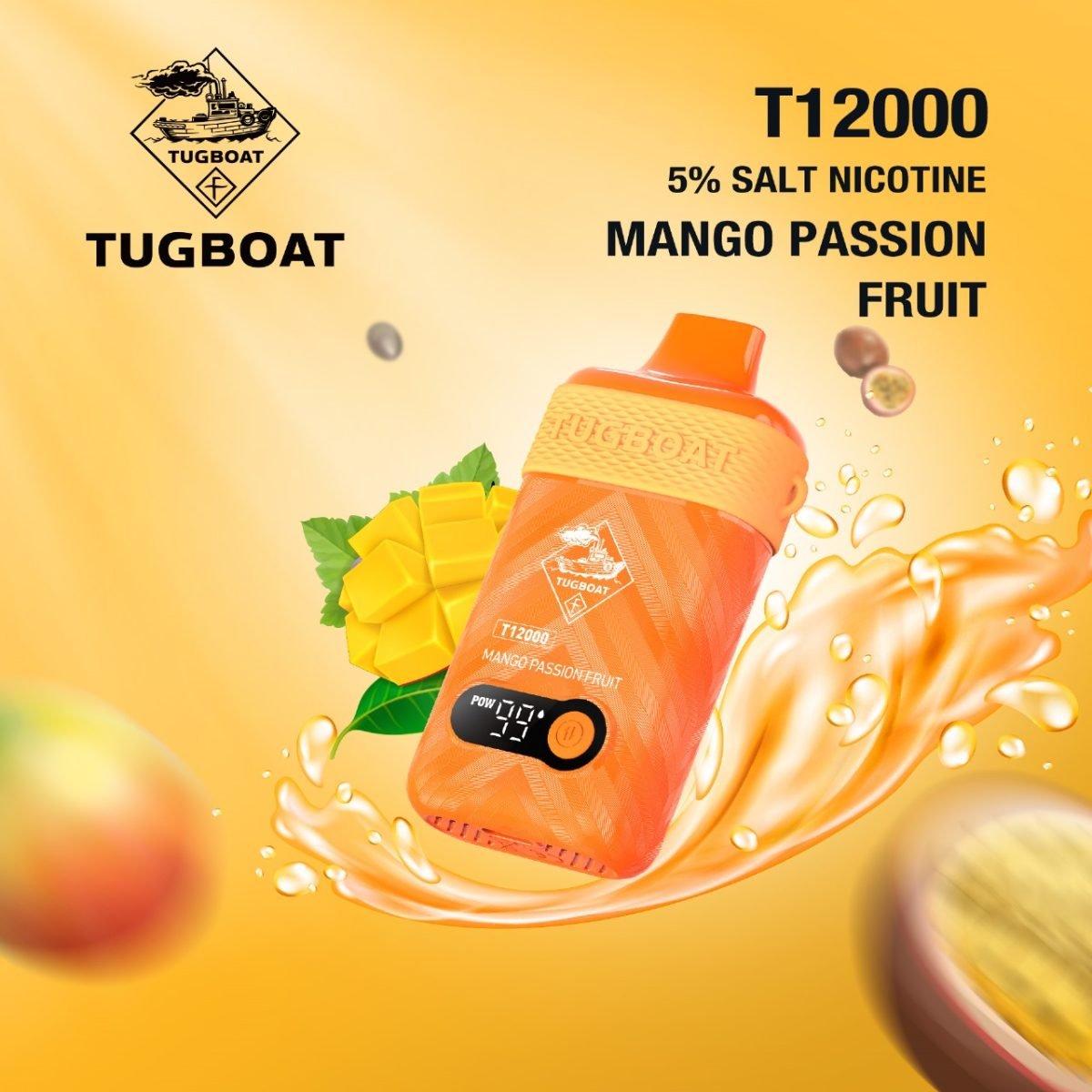 Tugboat T12000 Disposable Vape- Mango Passion Fruit