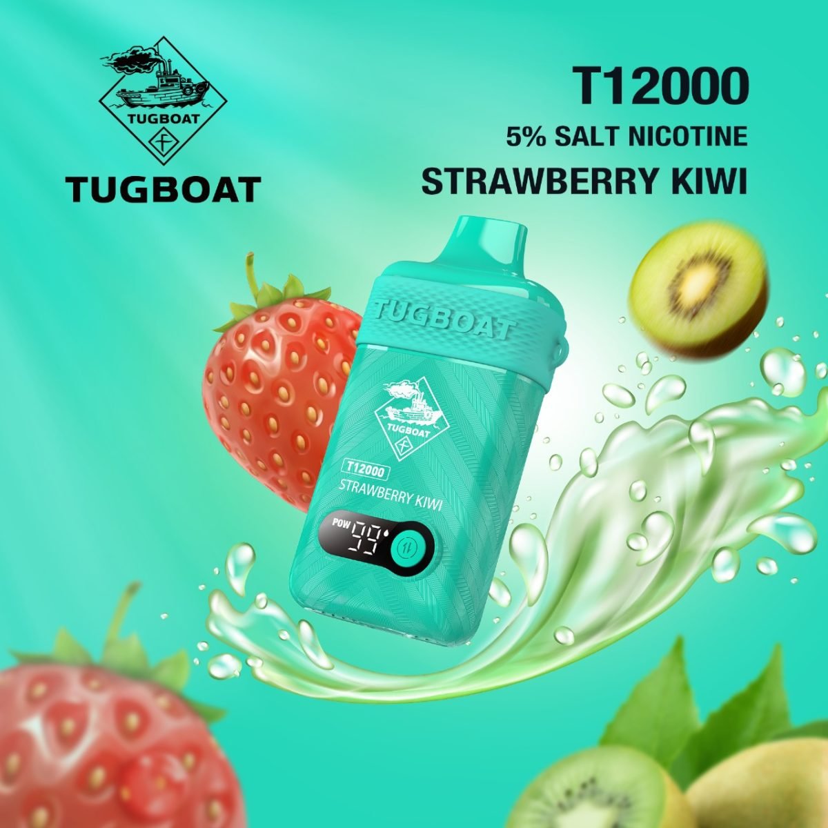 Tugboat T12000 Disposable Vape- Strawberry Kiwi