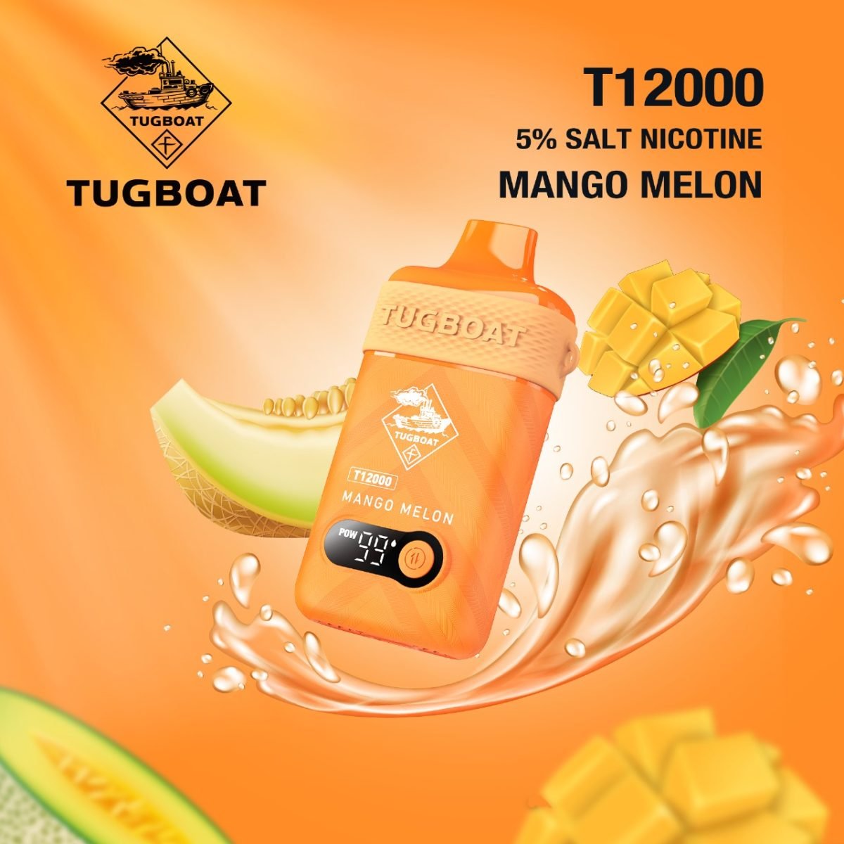 Tugboat T12000 Disposable Vape- Mango Melon