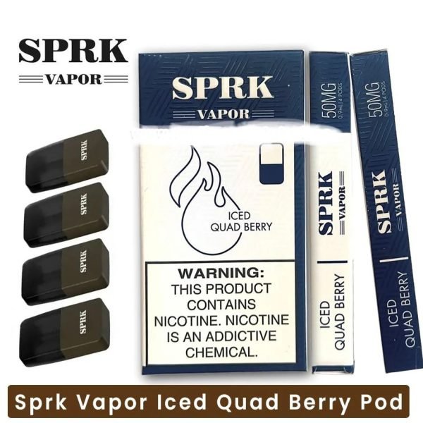 SPRK Vapor Replacement Vape Pods For Myle V4 Model- Iced Quad Berry