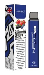 Nerd Square 5000 Puffs 2% Disposable Vape- MR Blue