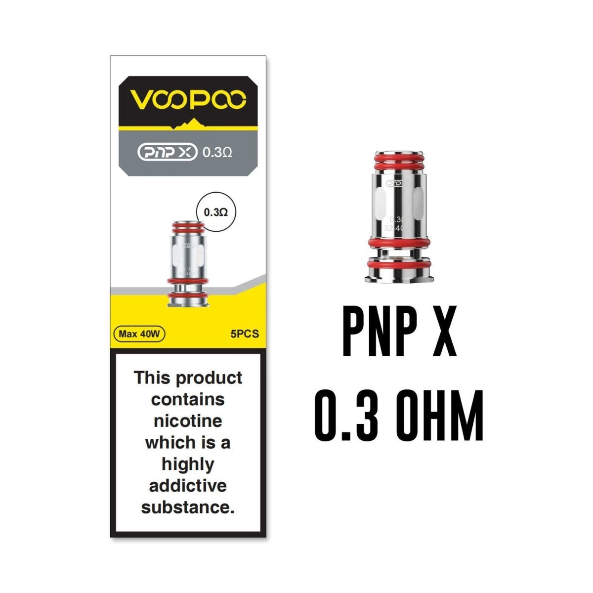 Voopoo PnP X Coils For Drag X2 And S2 Vape Kits- PNP X 0.3ohm