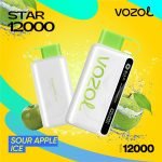 Vozol Star 12000 Puffs Disposable Vape- Sour Apple Ice