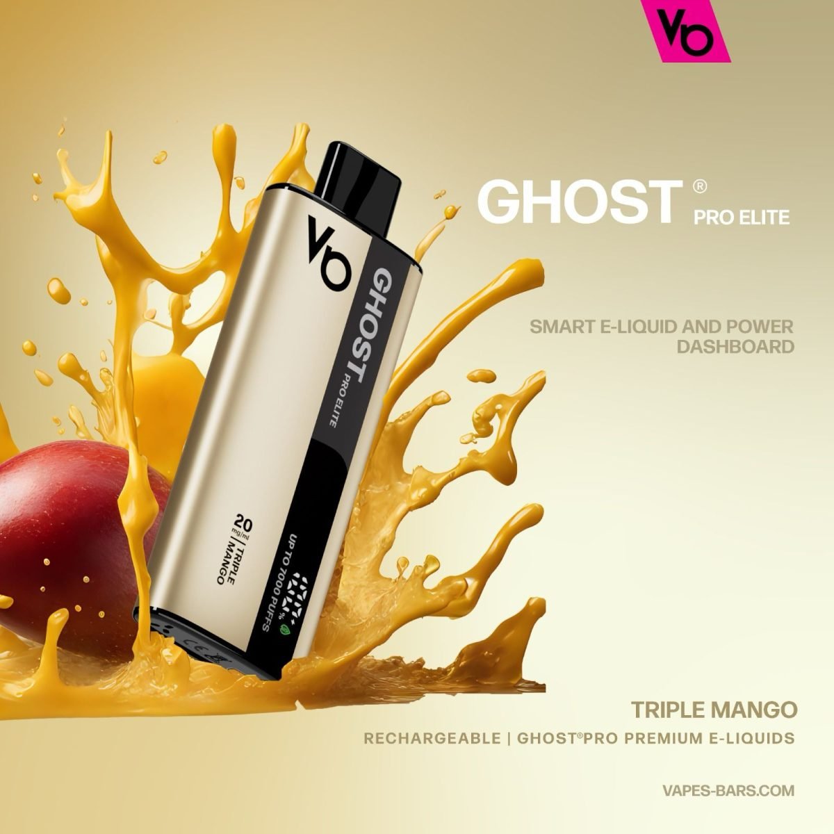 Ghost Pro Elite 7000 Puffs Disposable Vape 20mg- Triple Mango