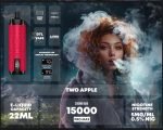 Al Fakher Crown Bar 15000 Puffs Pro Max Disposable Vape- Two Apple