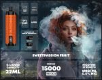 Al Fakher Crown Bar 15000 Puffs Pro Max Disposable Vape- Sweet Passion Fruit