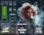 Al Fakher Crown Bar 15000 Puffs Pro Max Disposable Vape- Lemon Mint