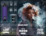 Al Fakher Crown Bar 15000 Puffs Pro Max Disposable Vape- Grape Mint