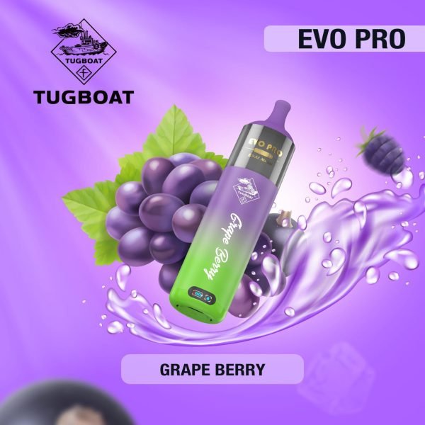 Tugboat EVO Pro 15000 Puffs Disposable Vape- Grape Berry