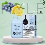 Myle Meta Box 5000 Puffs Disposable Vape 5% nicotine rechargeable- Blueberry Lemon