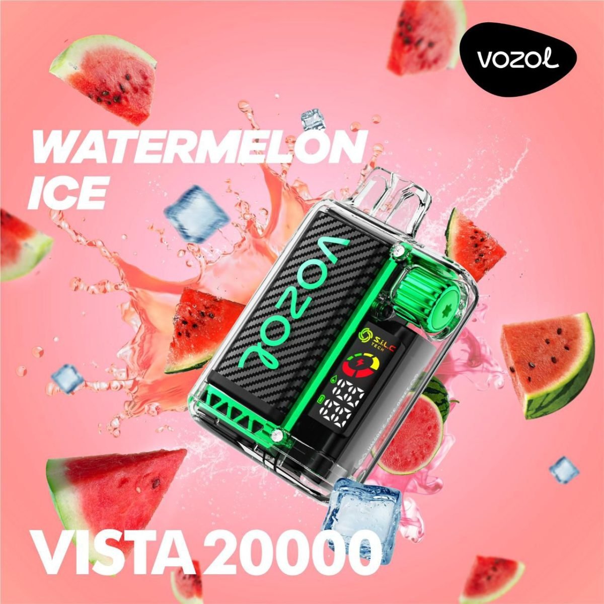 Vozol Vista 20000 Puffs Disposable Vape Rechargeable- Watermelon Ice