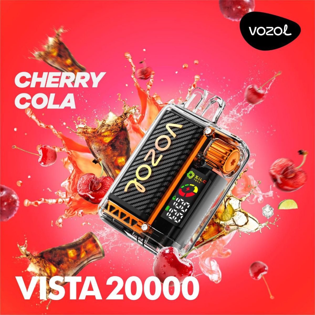 Vozol Vista 20000 Puffs Disposable Vape Rechargeable- Cherry Cola