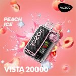 Vozol Vista 20000 Puffs Disposable Vape Rechargeable- Peach Ice