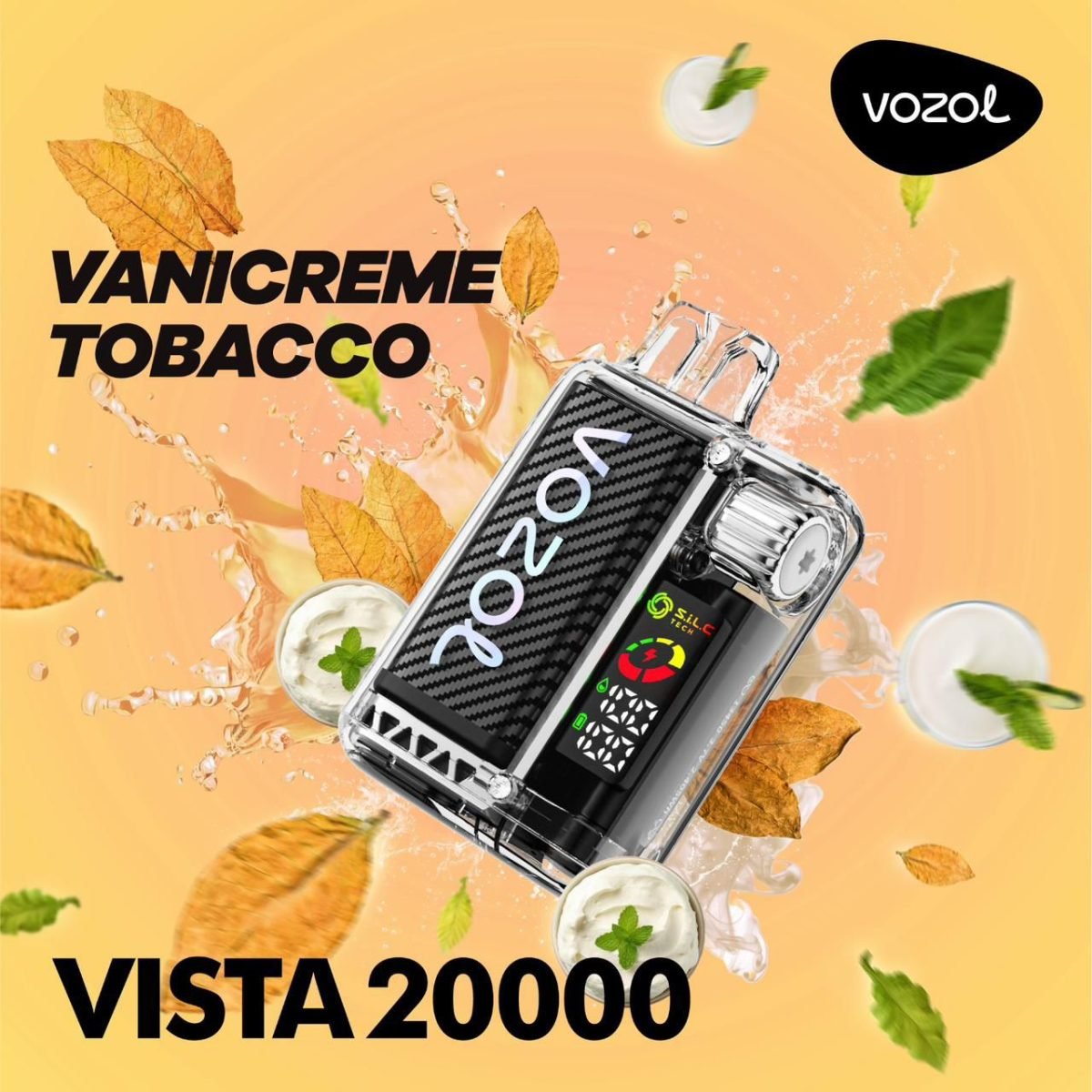 Vozol Vista 20000 Puffs Disposable Vape Rechargeable- Vanicreme Tobacco