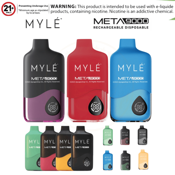 Myle Meta 9000 Puffs Disposable Vape 5% Nicotine