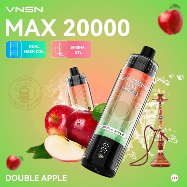 VNSN Max Shisha 20000 Puffs Disposable Vape- Double Apple