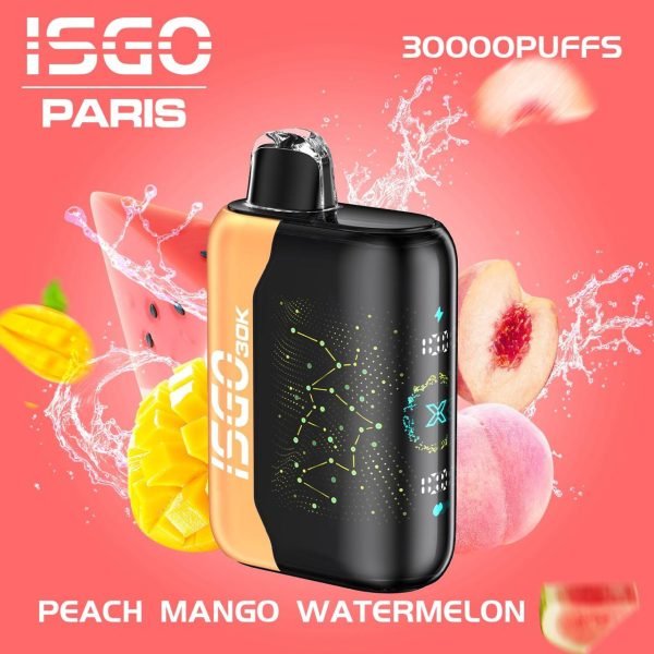 ISGO Paris X 30000 Puffs Disposable Vape- Peach Mango Watermelon