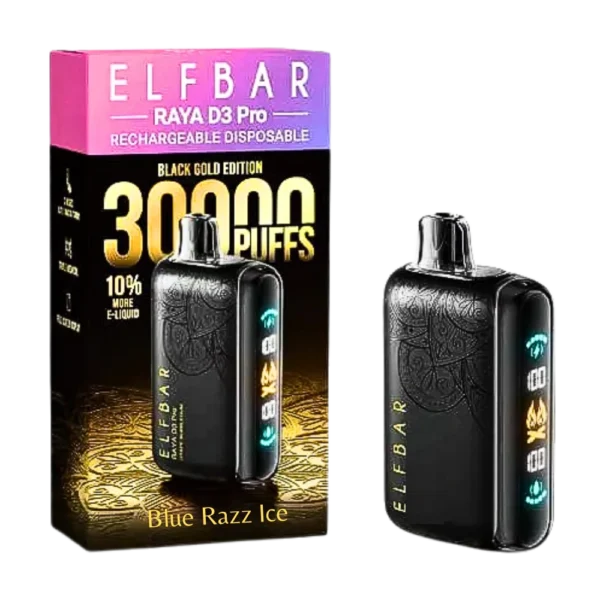 Elfbar Raya D3 Pro 30000 Puffs Disposable Vape Blue Razz Ice