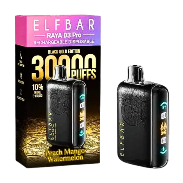 Elfbar Raya D3 Pro 30000 Puffs Disposable Vape Peach Mango Watermelon