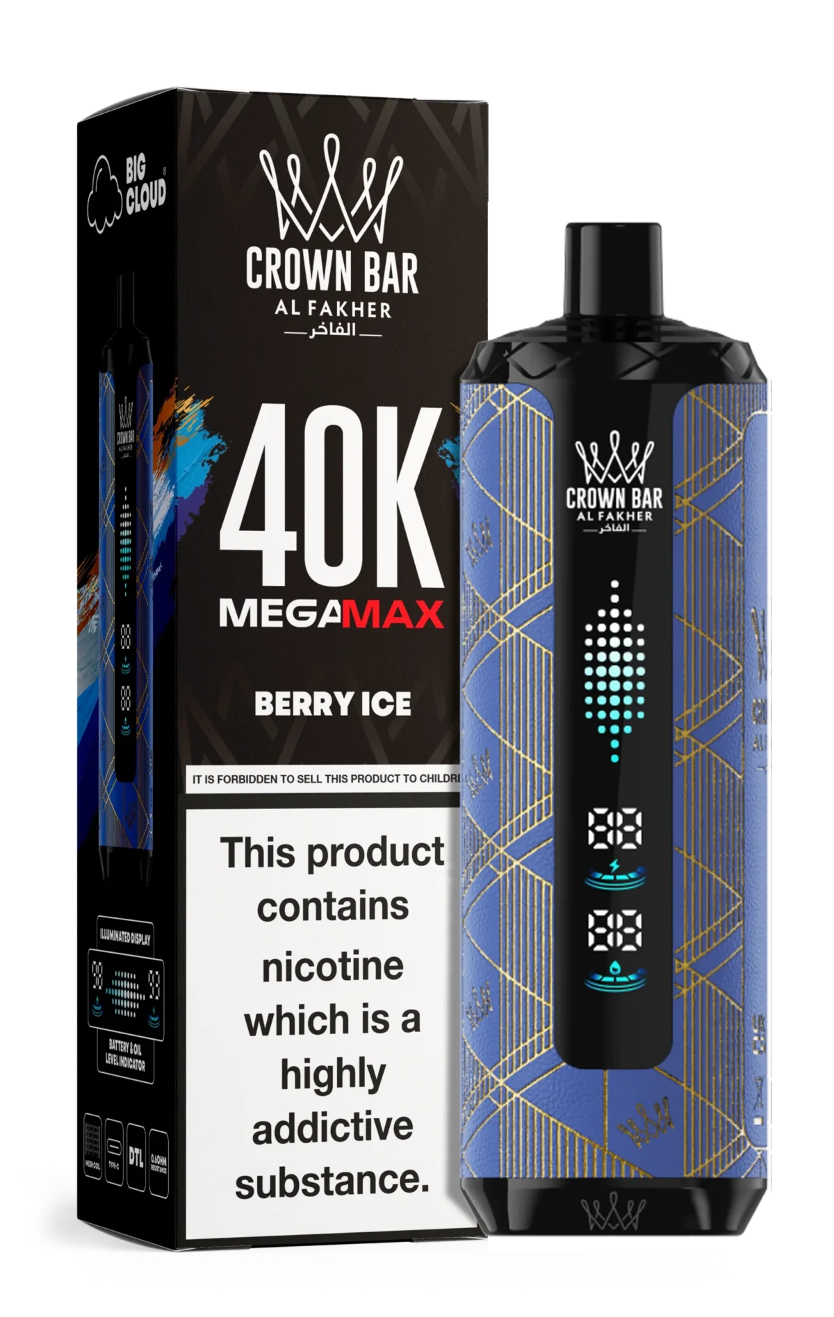 Al Fakher Crown Bar Mega Max 40K Puffs Disposable Vape in UAE - Image 7